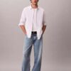 Cotton Stretch Stripe Oxford Classic Button-Down Shirt