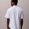 Cotton Stretch Stripe Short Sleeve Button-Down Shirt
