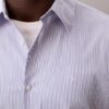 Cotton Stretch Stripe Slim Button-Down Shirt