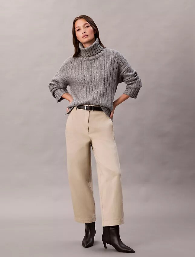 Cotton Stretch Twill Barrel Pants Cotton Stretch Twill Barrel Pants