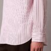 Cotton Stripe Relaxed Button-Down Shirt