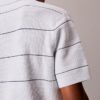 Cotton Stripe Sweater Polo Shirt Cotton Stripe Sweater Polo Shirt