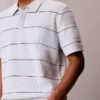 Cotton Stripe Sweater Polo Shirt Cotton Stripe Sweater Polo Shirt