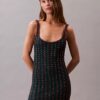 Crochet Beaded Tank Mini Dress Crochet Beaded Tank Mini Dress