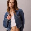 Cropped Denim Trucker Jacket
