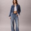Cropped Denim Trucker Jacket