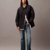 Crushed Nylon Bomber Jacket