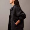Crushed Nylon Bomber Jacket