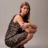 Crushed Satin Print Midi Dress Crushed Satin Print Midi Dress