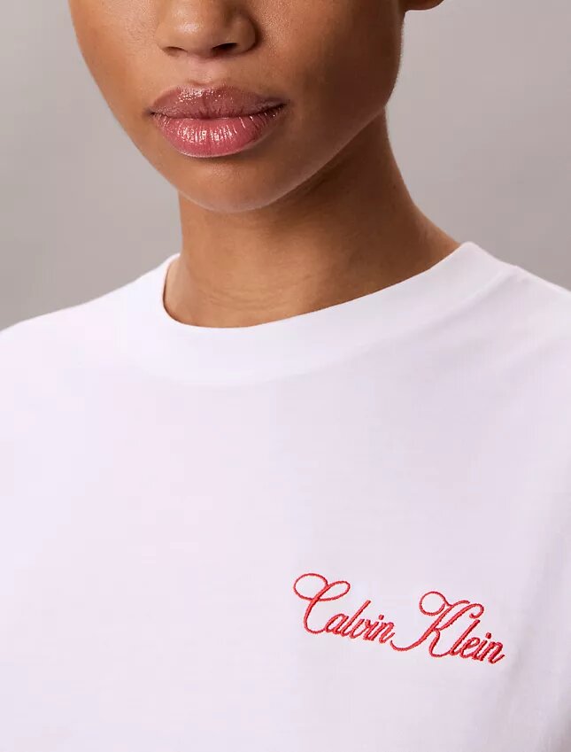 Cursive Calvin Klein Graphic Boxy Tee Cursive Calvin Klein Graphic Boxy Tee