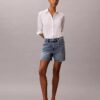 Denim A-Line Shorts
