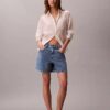 Denim A-Line Shorts
