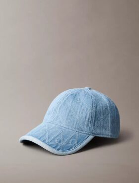 Denim Allover Emblem Logo Baseball Cap