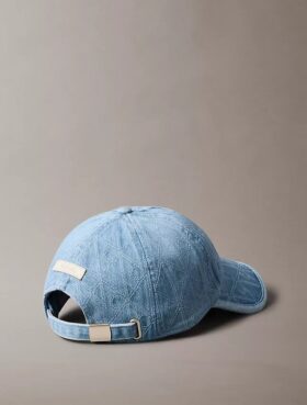 Denim Allover Emblem Logo Baseball Cap