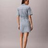 Denim Belted Mini Dress