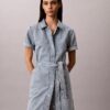 Denim Belted Mini Dress