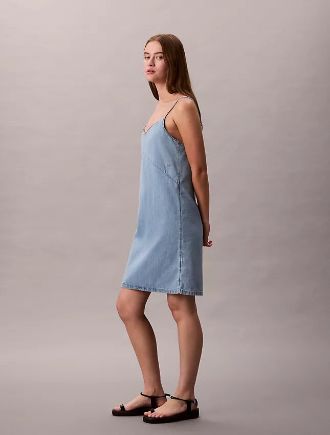 Denim Strappy Mini Dress Denim Strappy Mini Dress