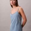 Denim Strappy Mini Dress Denim Strappy Mini Dress