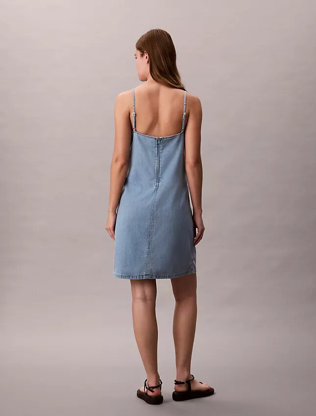 Denim Strappy Mini Dress Denim Strappy Mini Dress