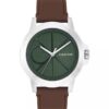 Emblem Dial Leather Strap Watch Emblem Dial Leather Strap Watch