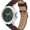 Emblem Dial Leather Strap Watch Emblem Dial Leather Strap Watch