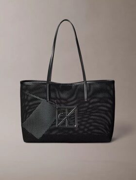Emblem Logo Mesh Small Tote Bag Emblem Logo Mesh Small Tote Bag