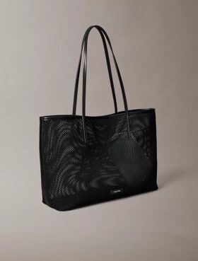 Emblem Logo Mesh Small Tote Bag Emblem Logo Mesh Small Tote Bag