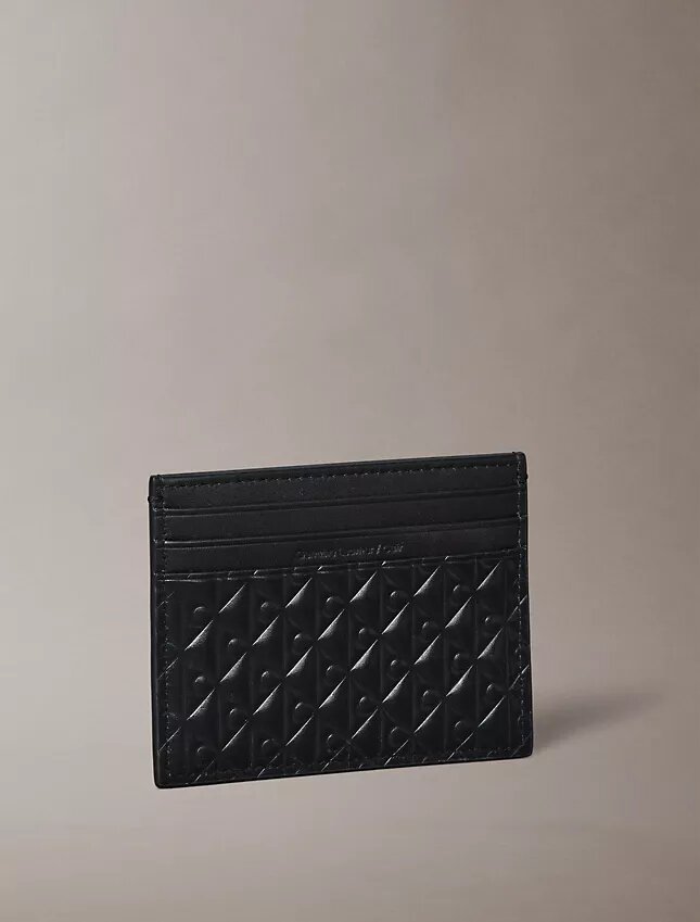Embossed Allover Monogram Card Case Embossed Allover Monogram Card Case