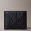 Embossed Emblem Logo Bifold Wallet with Coin Pouch