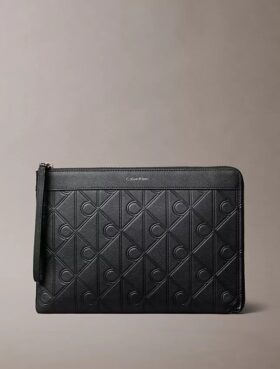 Embossed Emblem Logo Pouch