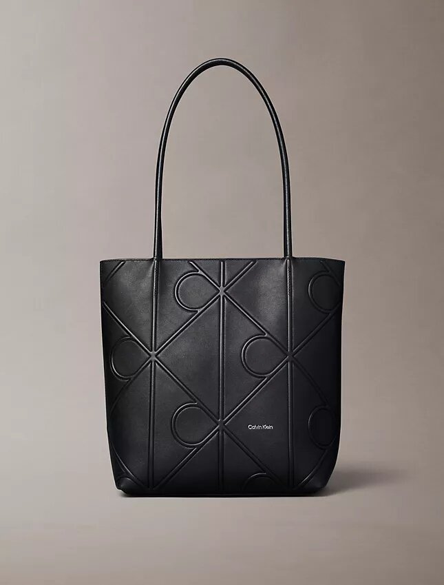 Embossed Emblem Logo Small Tote Bag Embossed Emblem Logo Small Tote Bag