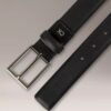 Embossed Logo Harness Buckle Belt