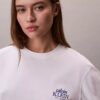 Embroidered Logo Graphic Boxy T-Shirt
