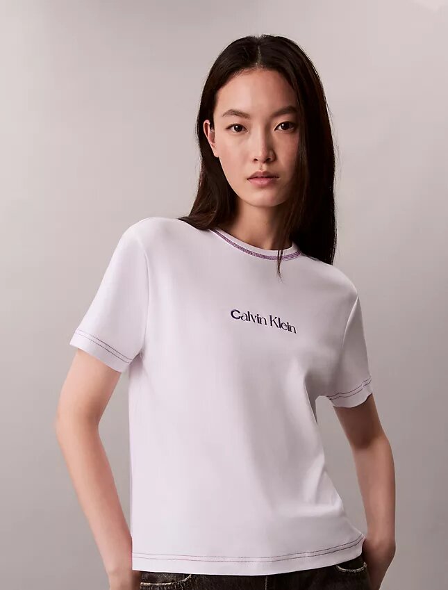 Embroidered Logo Graphic Slim T-Shirt Embroidered Logo Graphic Slim T-Shirt