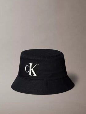 Embroidered Monogram Twill Bucket Hat