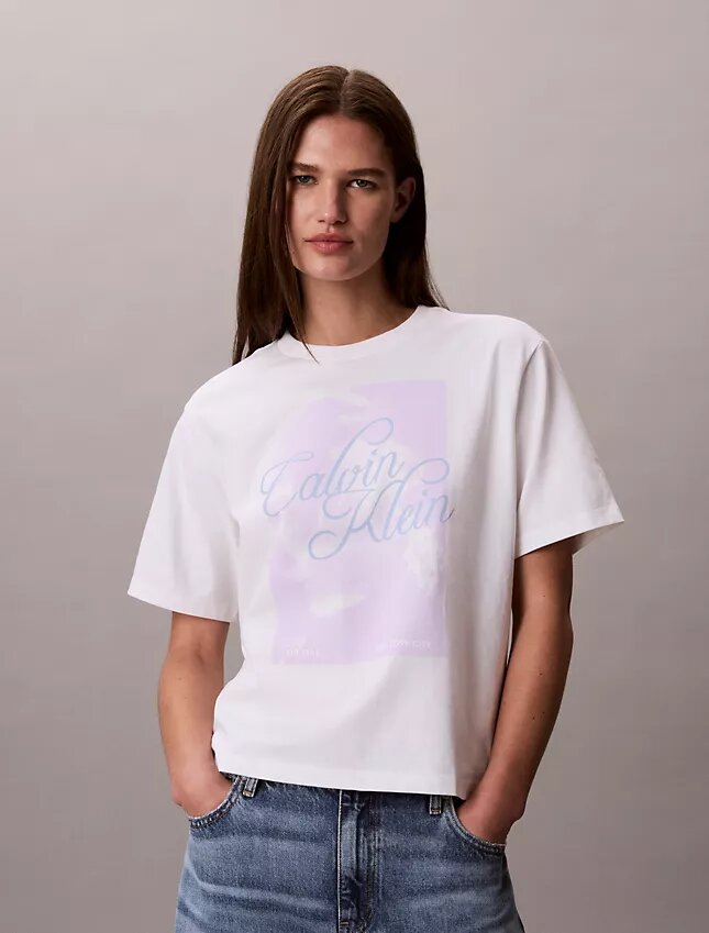 Faded Script Logo Graphic Boxy T-Shirt Faded Script Logo Graphic Boxy T-Shirt