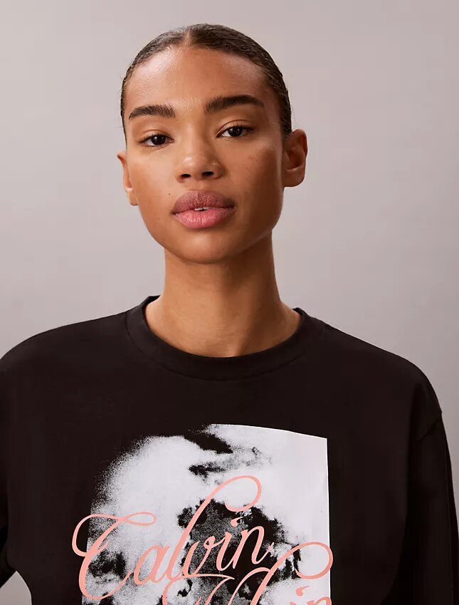 Faded Script Logo Graphic Boxy T-Shirt Faded Script Logo Graphic Boxy T-Shirt