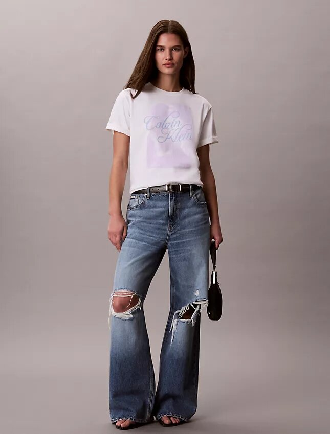 Faded Script Logo Graphic Boxy T-Shirt Faded Script Logo Graphic Boxy T-Shirt
