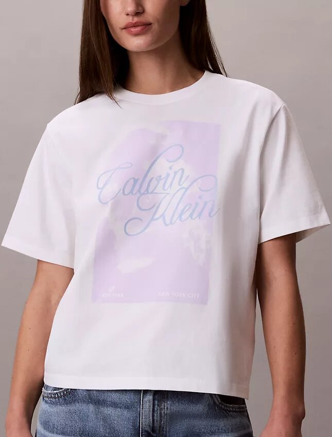 Faded Script Logo Graphic Boxy T-Shirt Faded Script Logo Graphic Boxy T-Shirt