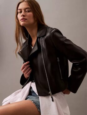 Faux Leather Moto Jacket