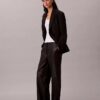 Faux Leather Relaxed Pants