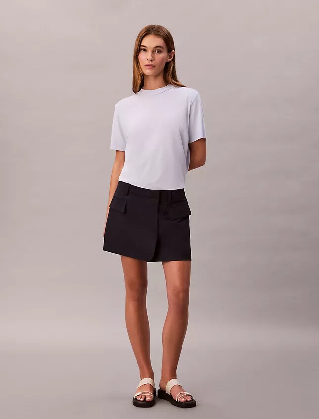 Fine Knit Mock Neck T-Shirt Fine Knit Mock Neck T-Shirt