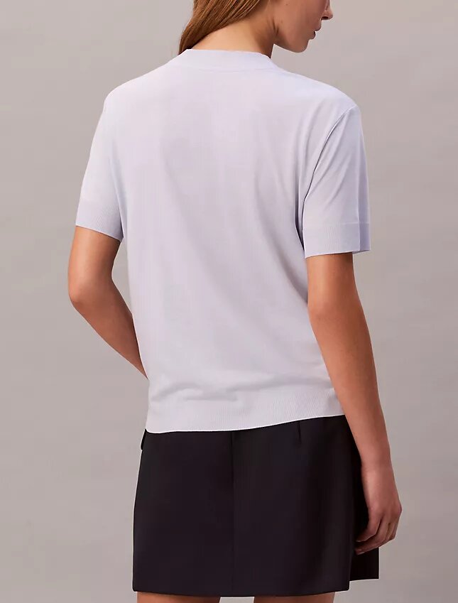 Fine Knit Mock Neck T-Shirt Fine Knit Mock Neck T-Shirt