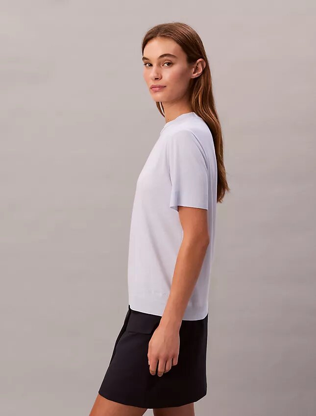 Fine Knit Mock Neck T-Shirt Fine Knit Mock Neck T-Shirt