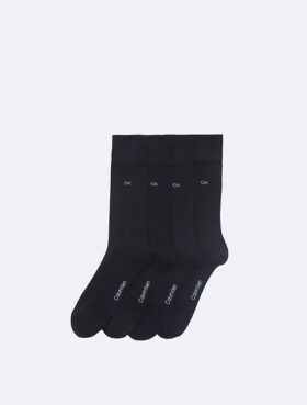 Flat Knit Logo 4-Pack Dress Socks