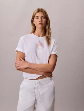 Floral Logo Graphic Boxy T-Shirt