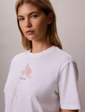 Floral Logo Graphic Boxy T-Shirt