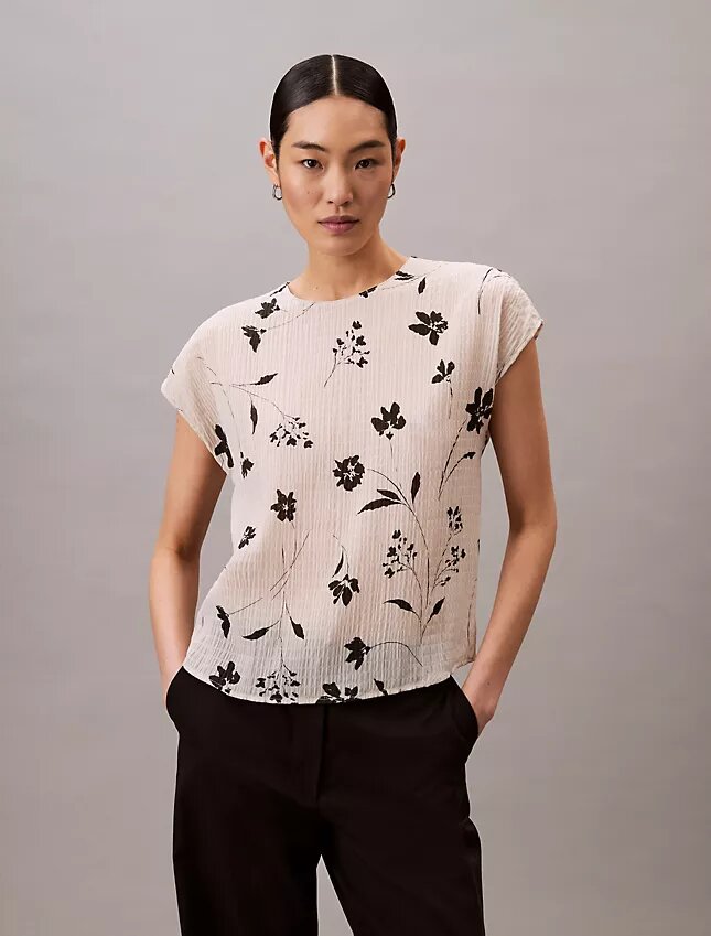 Floral Print Smocked Top Floral Print Smocked Top