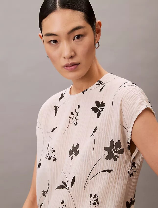 Floral Print Smocked Top Floral Print Smocked Top