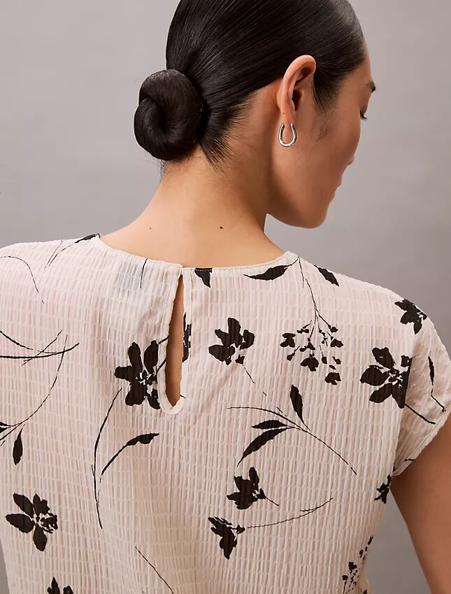 Floral Print Smocked Top Floral Print Smocked Top